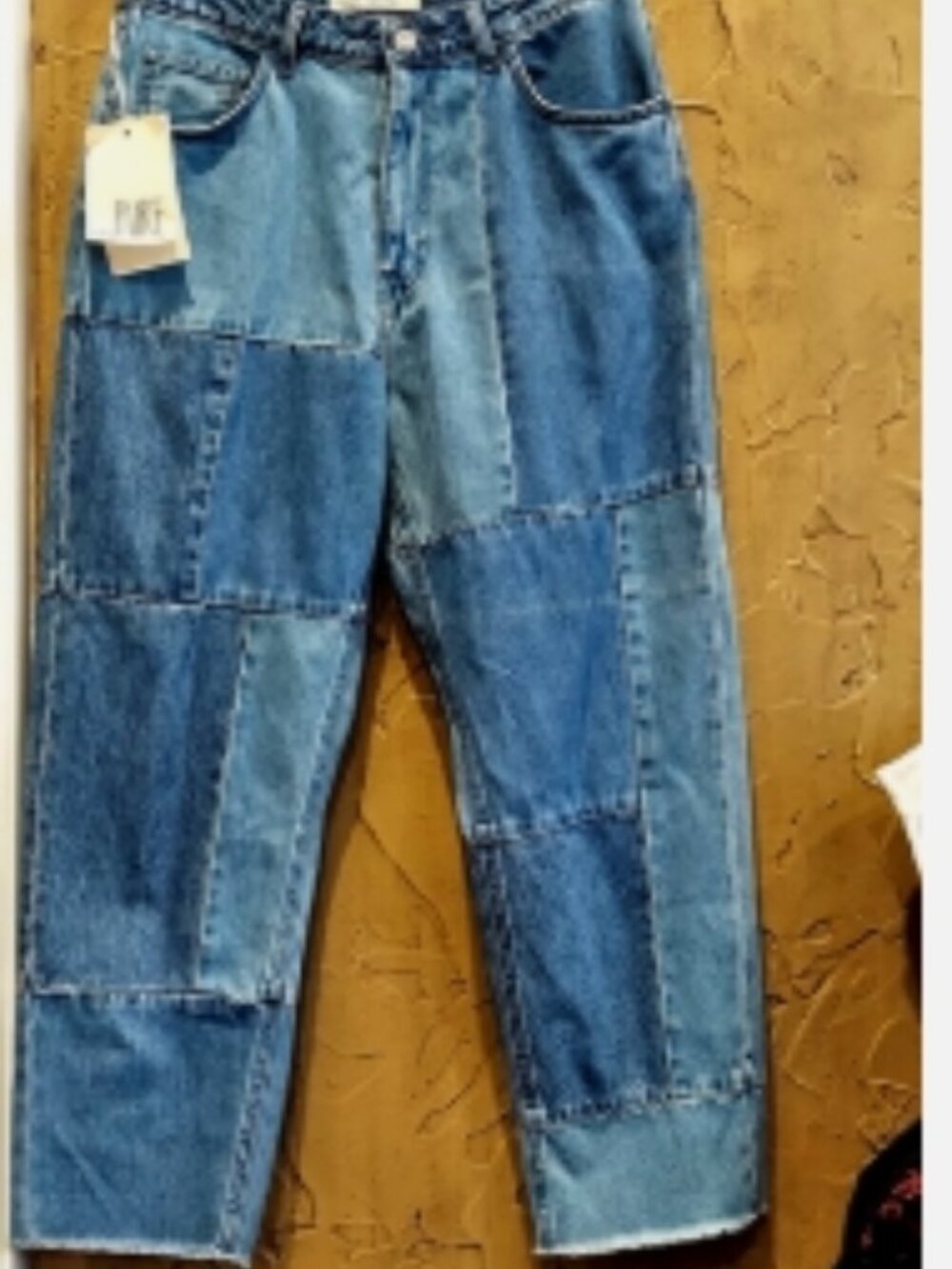 Haikure EKO Patchwork Wide-Leg Jeans – Size 30 – Blue Denim